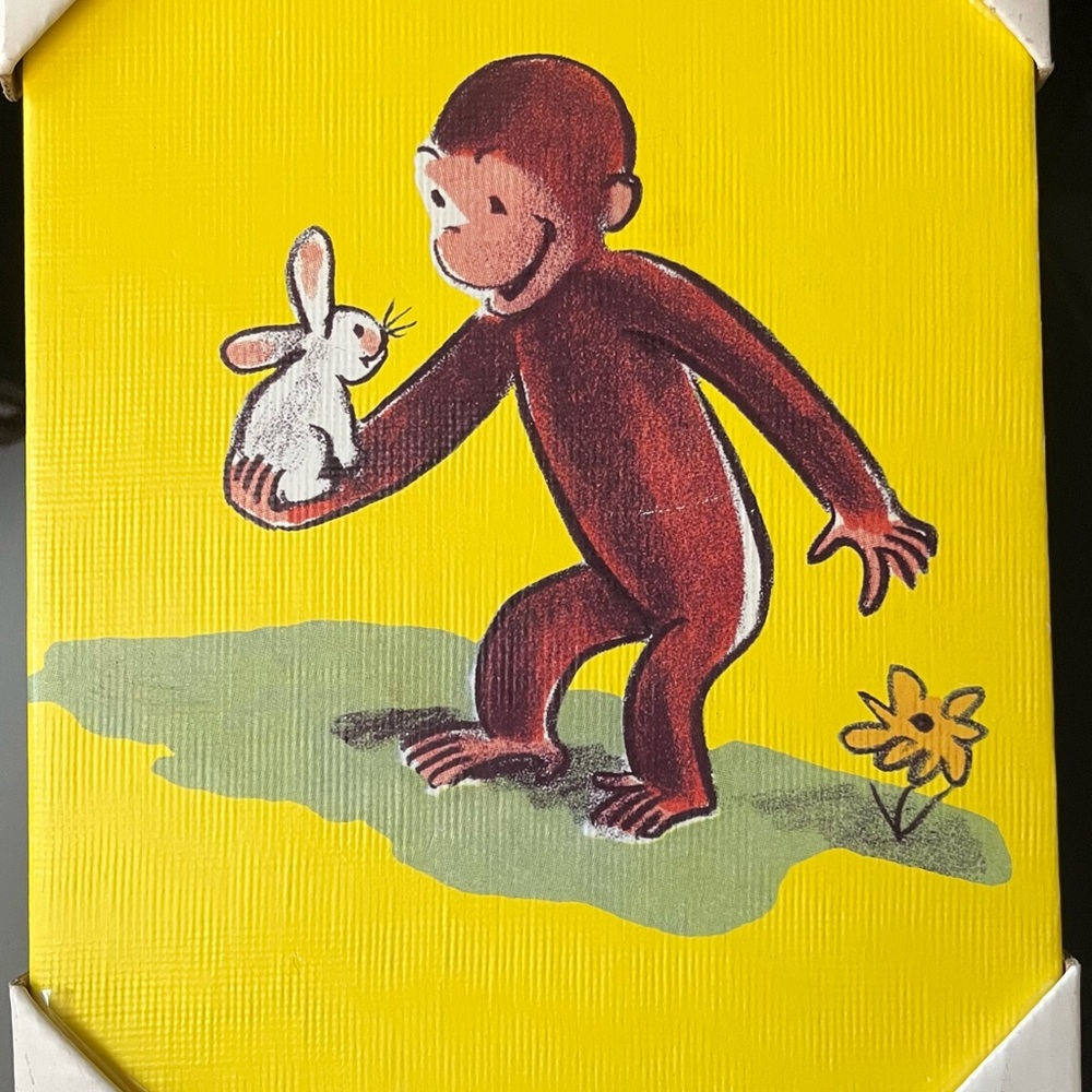 Yellow Canvas - Curious George wall art